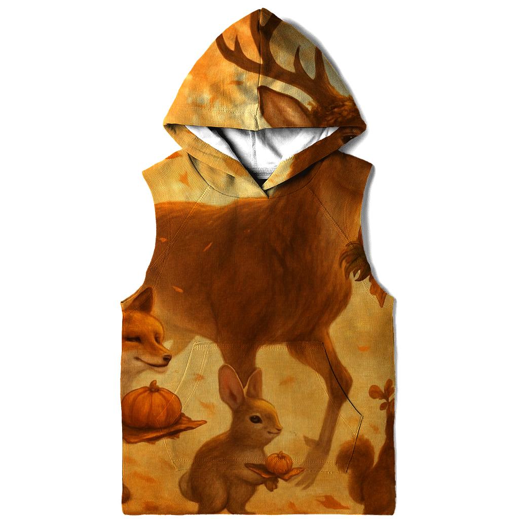 Woodland Harvest Parade Under Amber Leaves designer hoodies