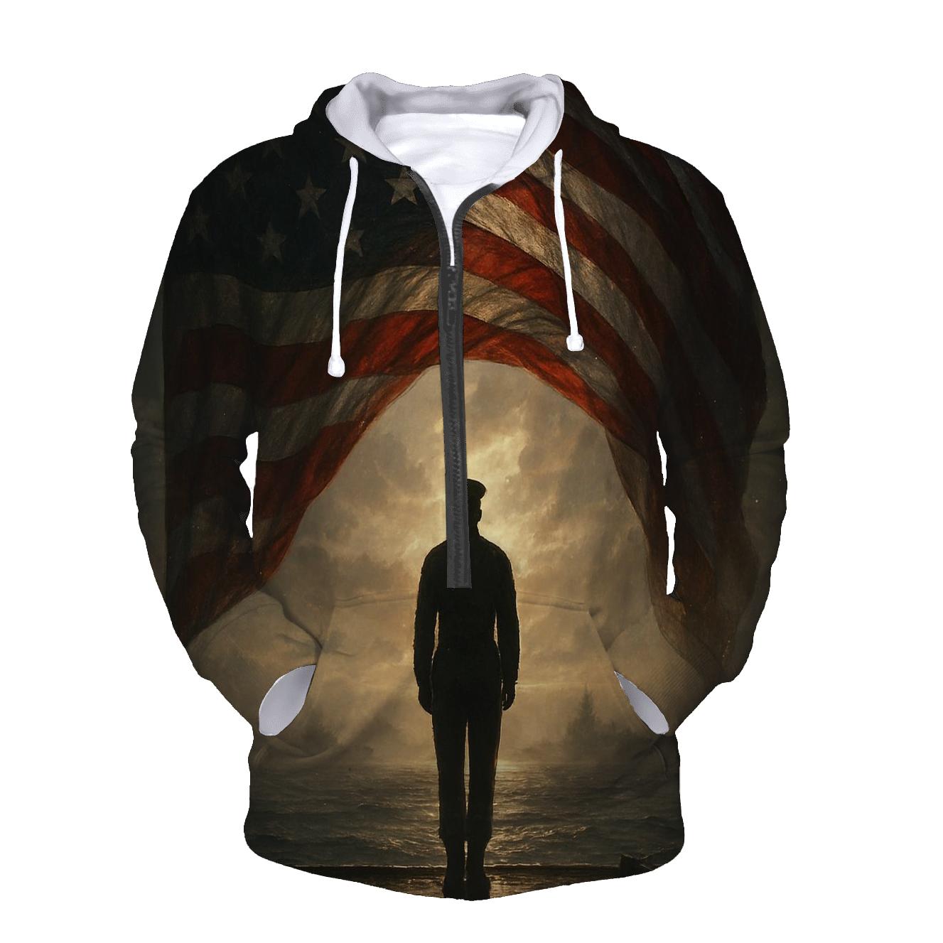 Freedom Watch Over Silent Waters zip-up hoodies