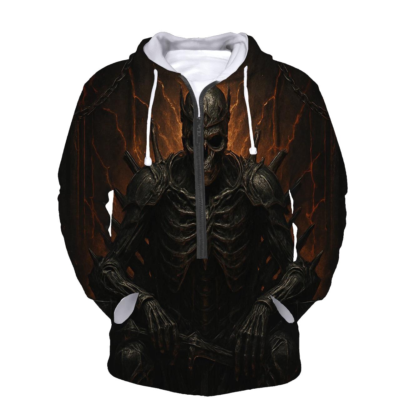 Throne Of The Ember Crowned Skeleton King hoodie designs