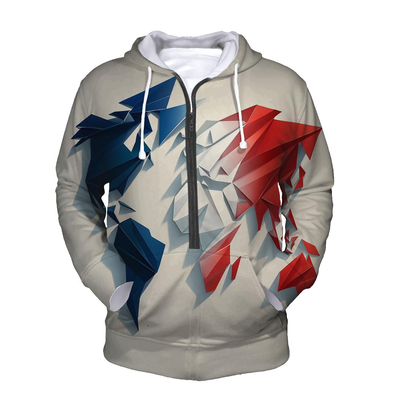 France Geometric Unity Atlas custom hoodies
