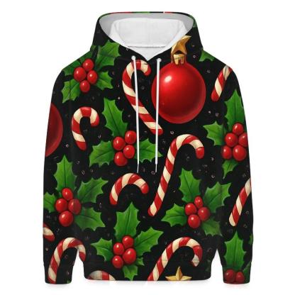 Crimson Ornament Star Tessellation On Black Background custom hoodies