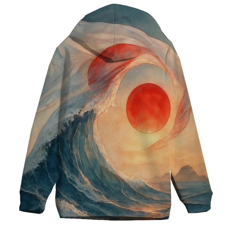 Japan Rising Tide Banner hoodie trends