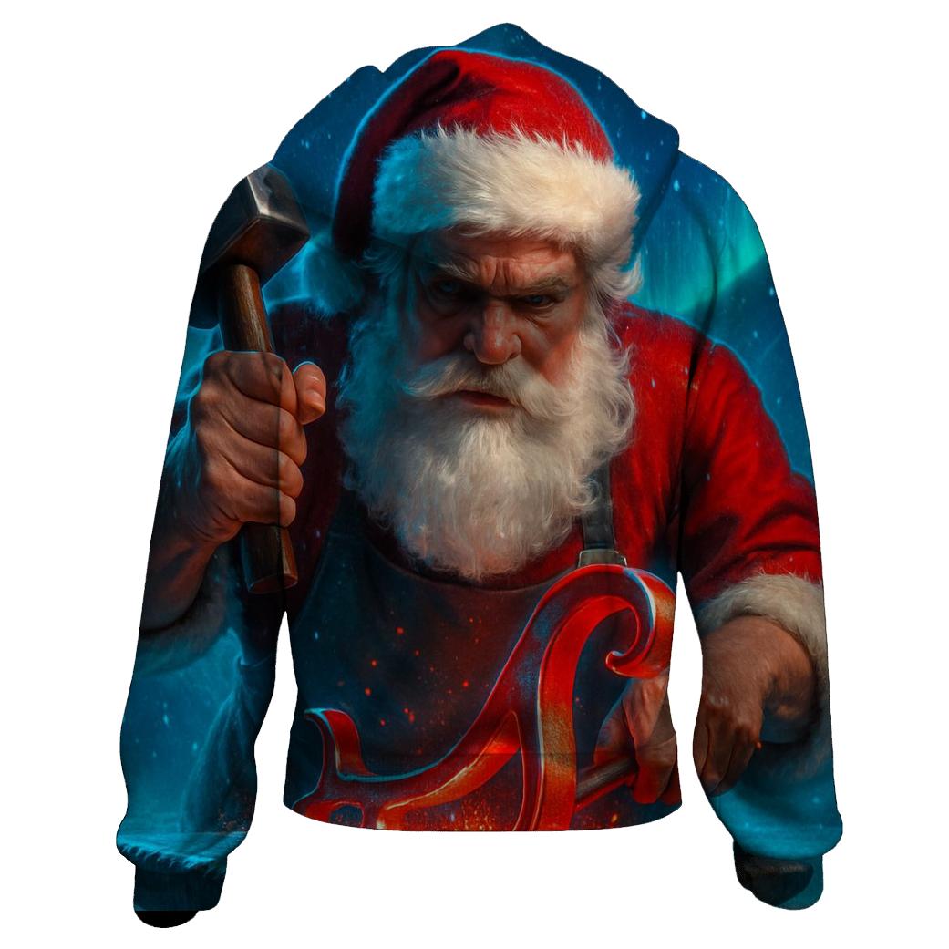 Aurora Forge Santa embroidered hoodies