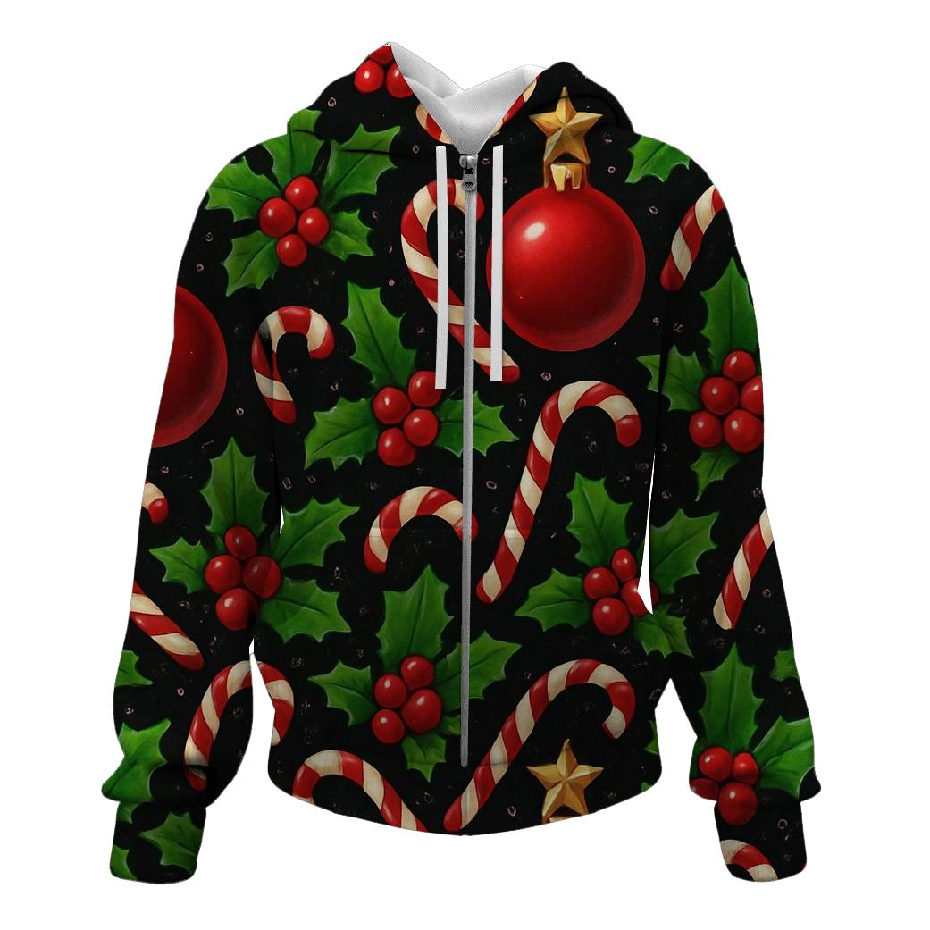 Crimson Ornament Star Tessellation On Black Background printed hoodies