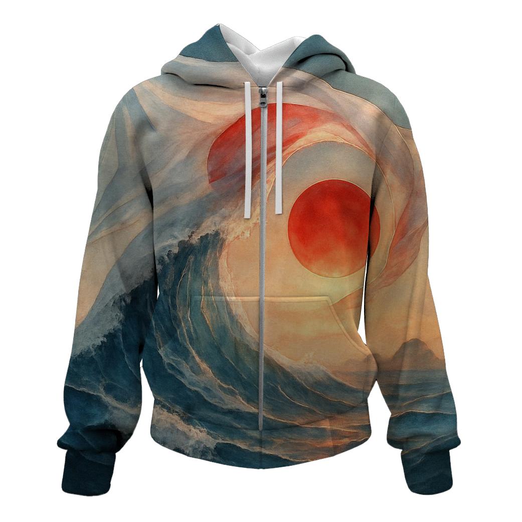 Japan Rising Tide Banner heavyweight hoodies