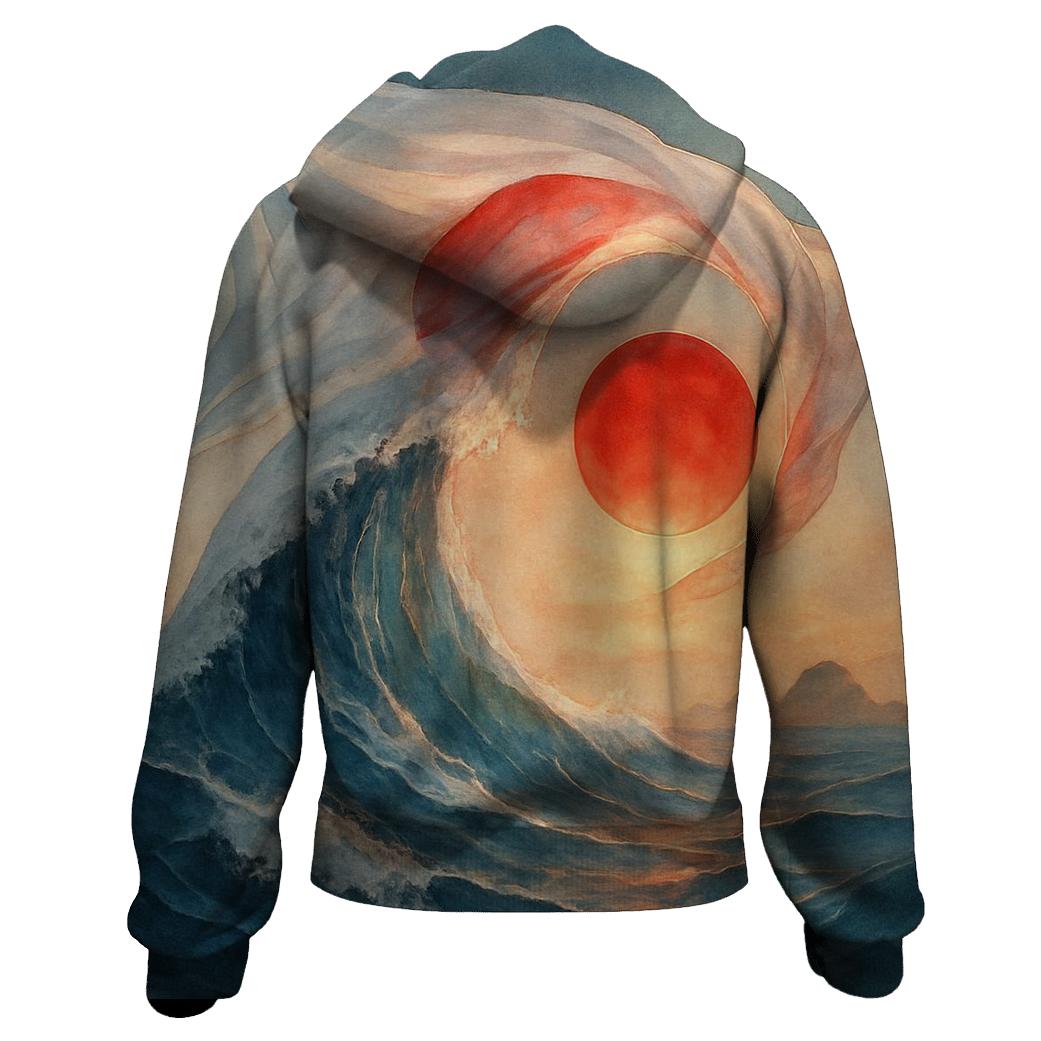 Japan Rising Tide Banner heavyweight hoodies