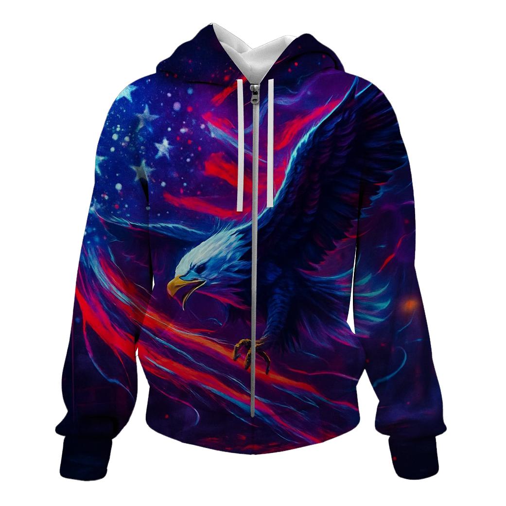 Neon Alley Starstripe Surge printed hoodies