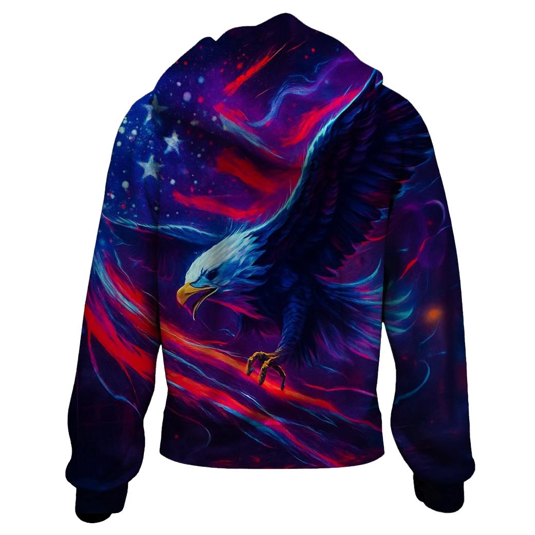 Neon Alley Starstripe Surge printed hoodies