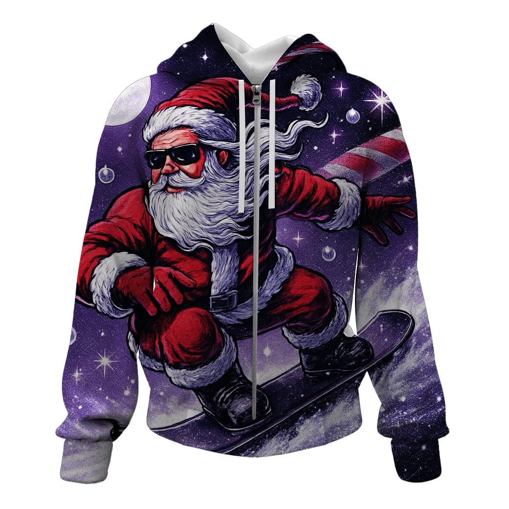 Comet Snowboard Santa lightweight hoodies
