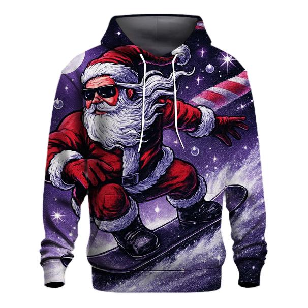 Comet Snowboard Santa printed hoodies