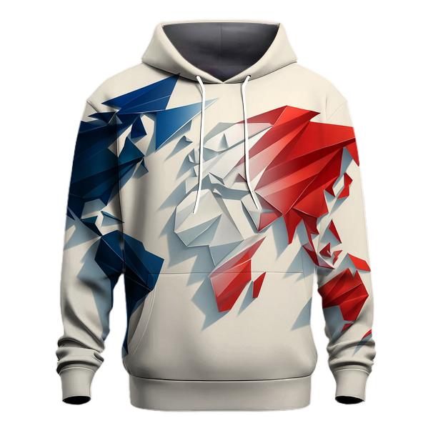France Geometric Unity Atlas zip-up hoodies