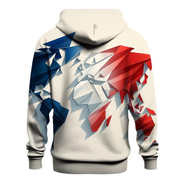 France Geometric Unity Atlas zip-up hoodies