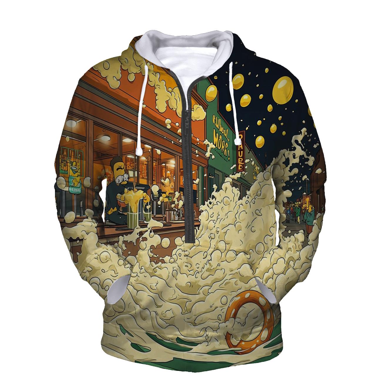 Moes Tavern Neon Spill Parade graphic hoodies