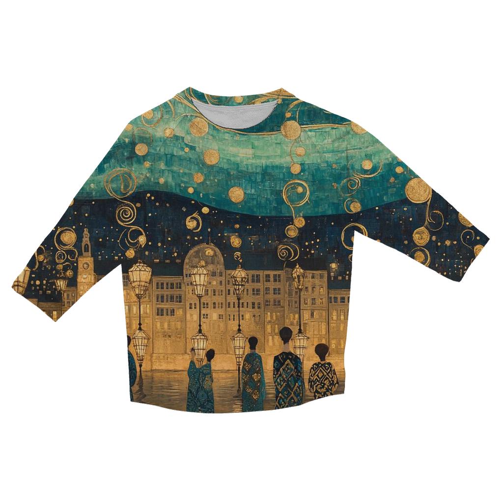 Gustav Klimt Inspired Aurora Festival Over Vienna stylish quarter sleeve tops