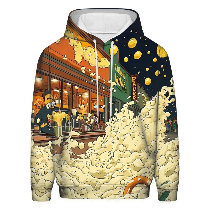 Moes Tavern Neon Spill Parade hoodie trends
