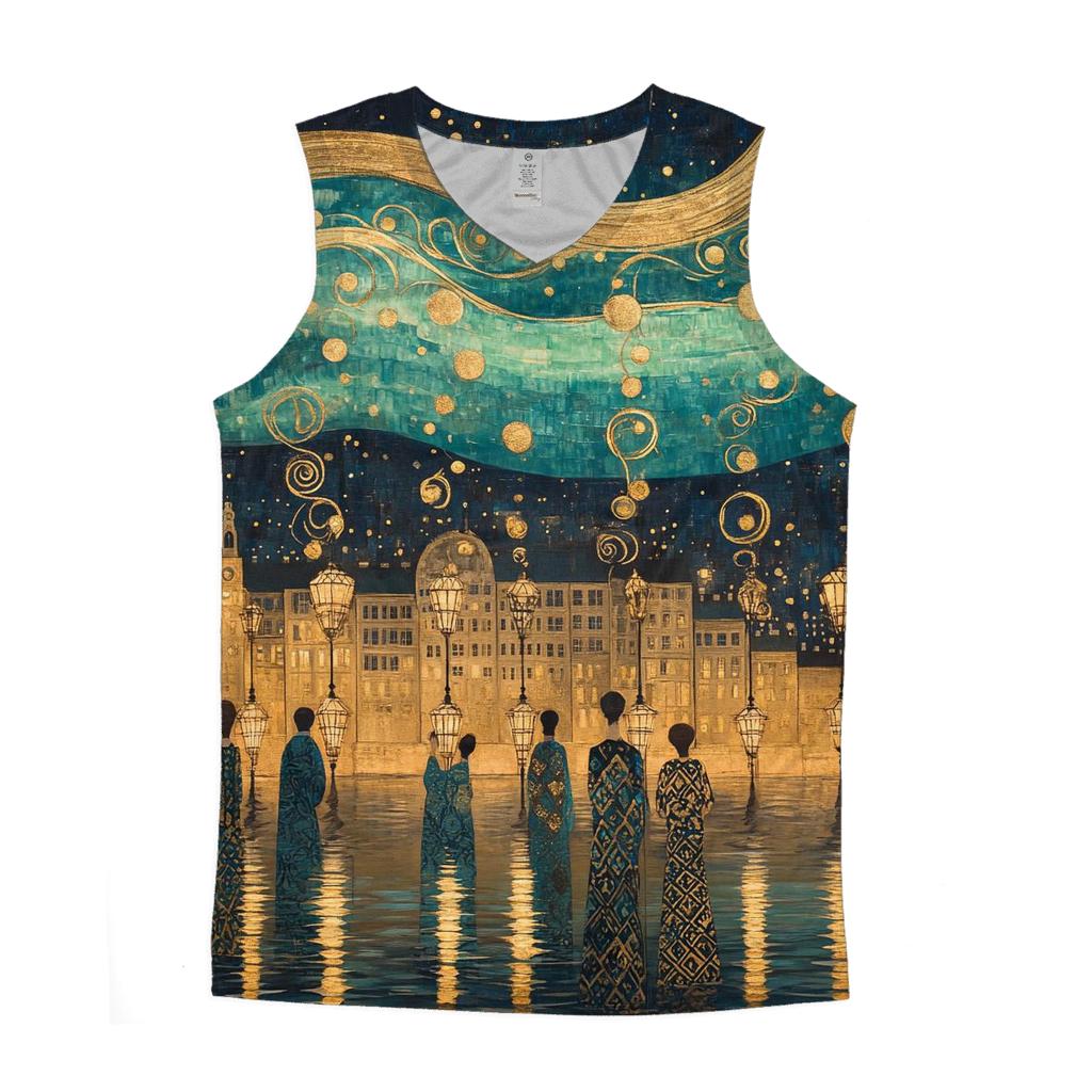Gustav Klimt Inspired Aurora Festival Over Vienna custom tank tops