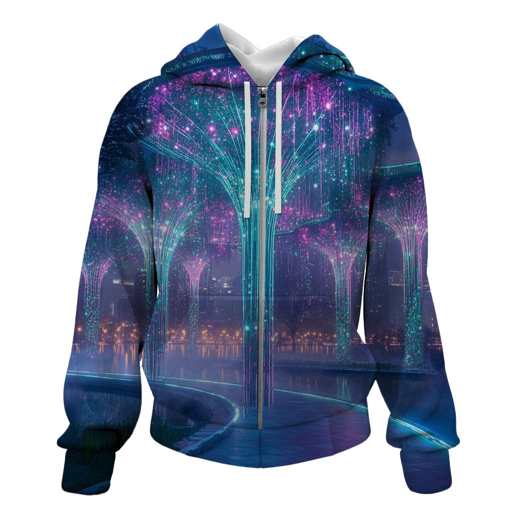 Gardens By The Bay Supertree Grove - Singapore printed hoodies