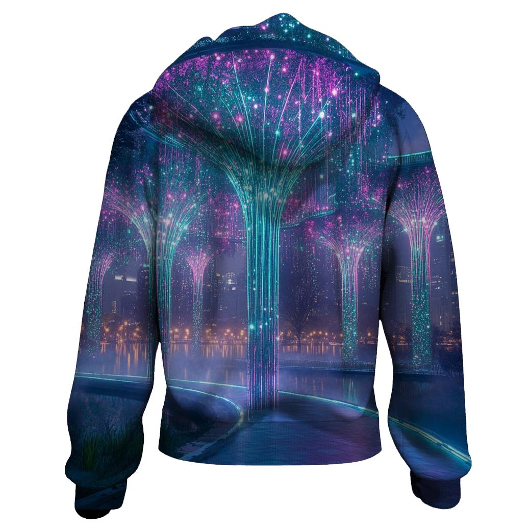 Gardens By The Bay Supertree Grove - Singapore printed hoodies