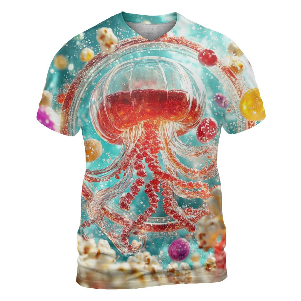 Neon Soda Fizz Jellyfish Parade custom all-over print shirts