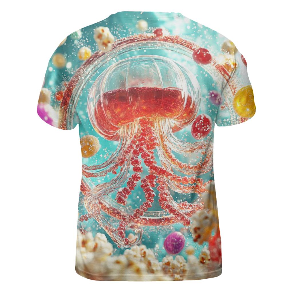 Neon Soda Fizz Jellyfish Parade custom all-over print shirts