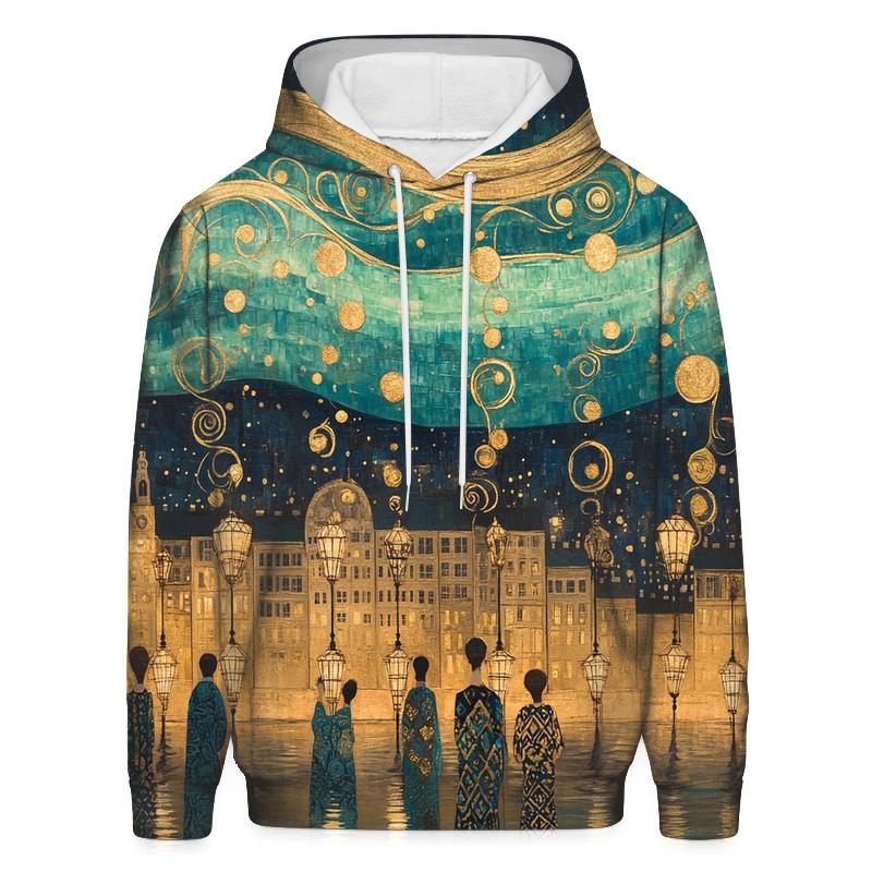Gustav Klimt Inspired Aurora Festival Over Vienna hoodies fashion
