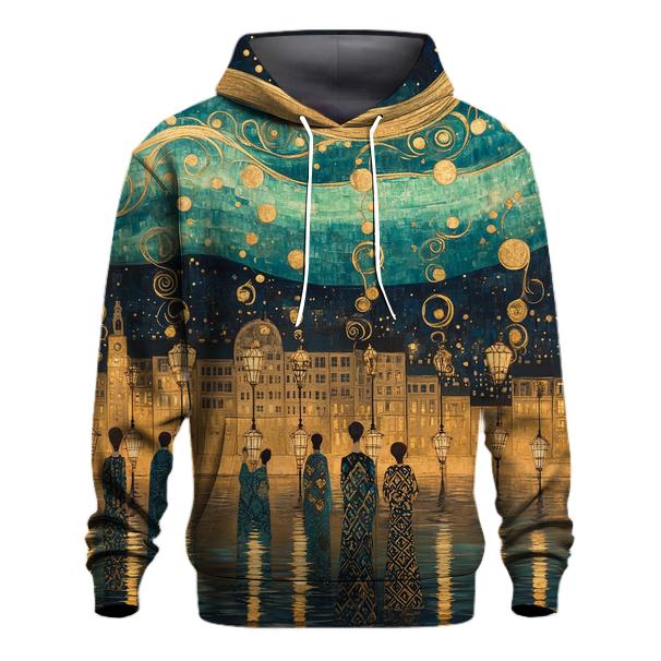 Gustav Klimt Inspired Aurora Festival Over Vienna designer hoodies
