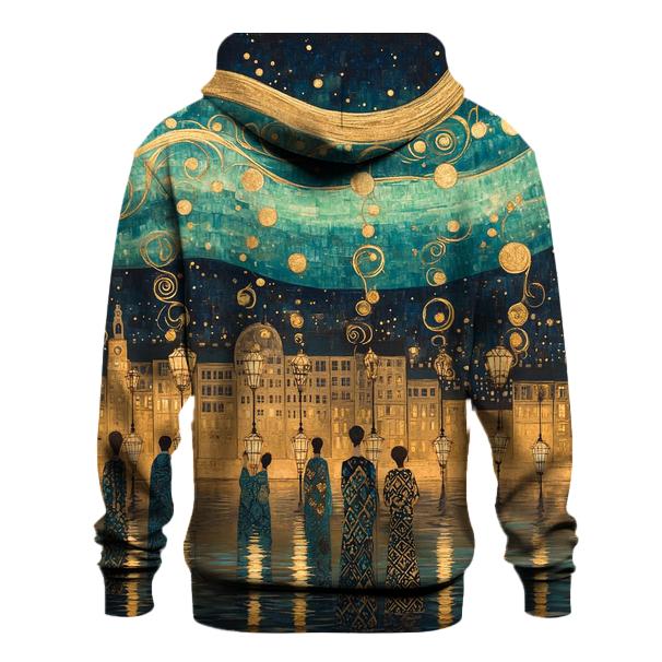 Gustav Klimt Inspired Aurora Festival Over Vienna designer hoodies
