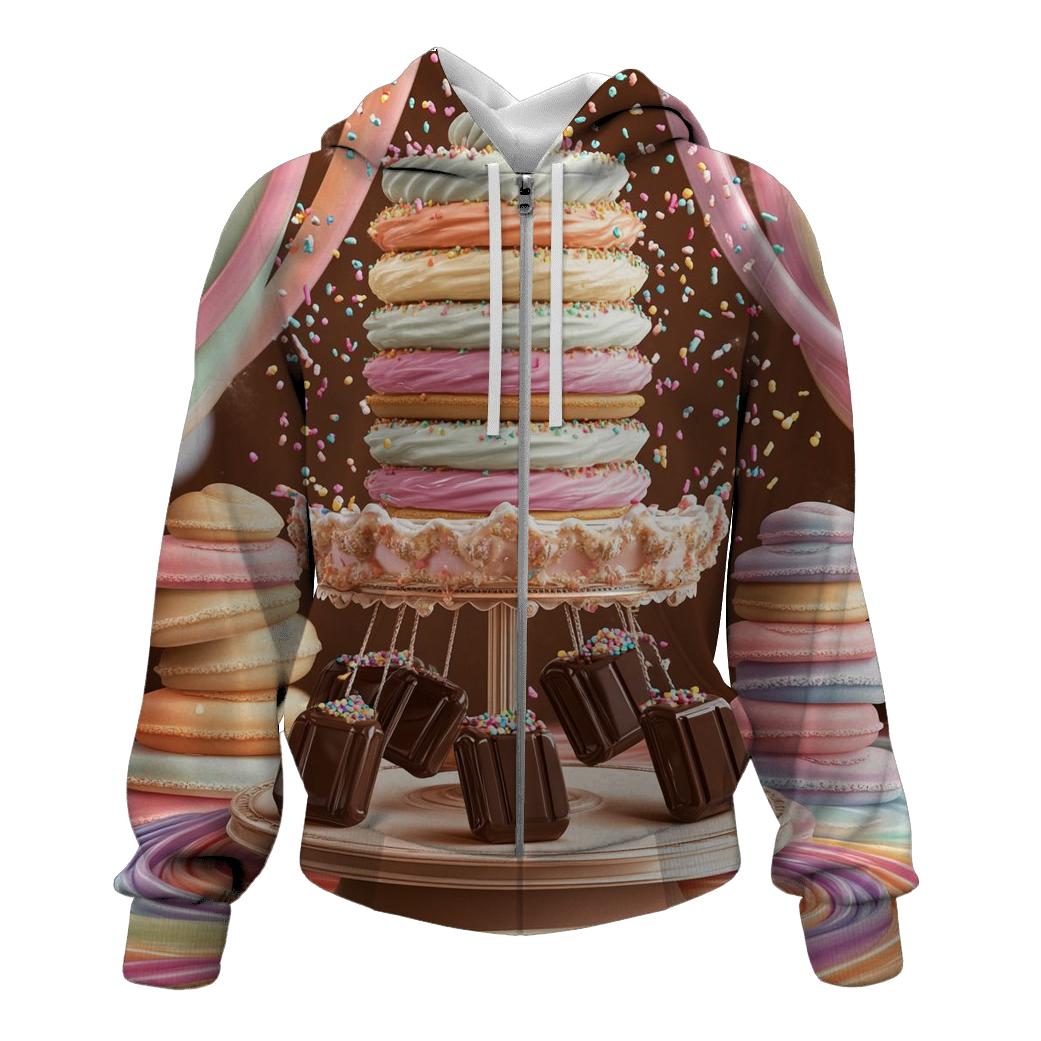 Cupcake Carousel In A Dreamy Candy Bazaar pullover hoodies