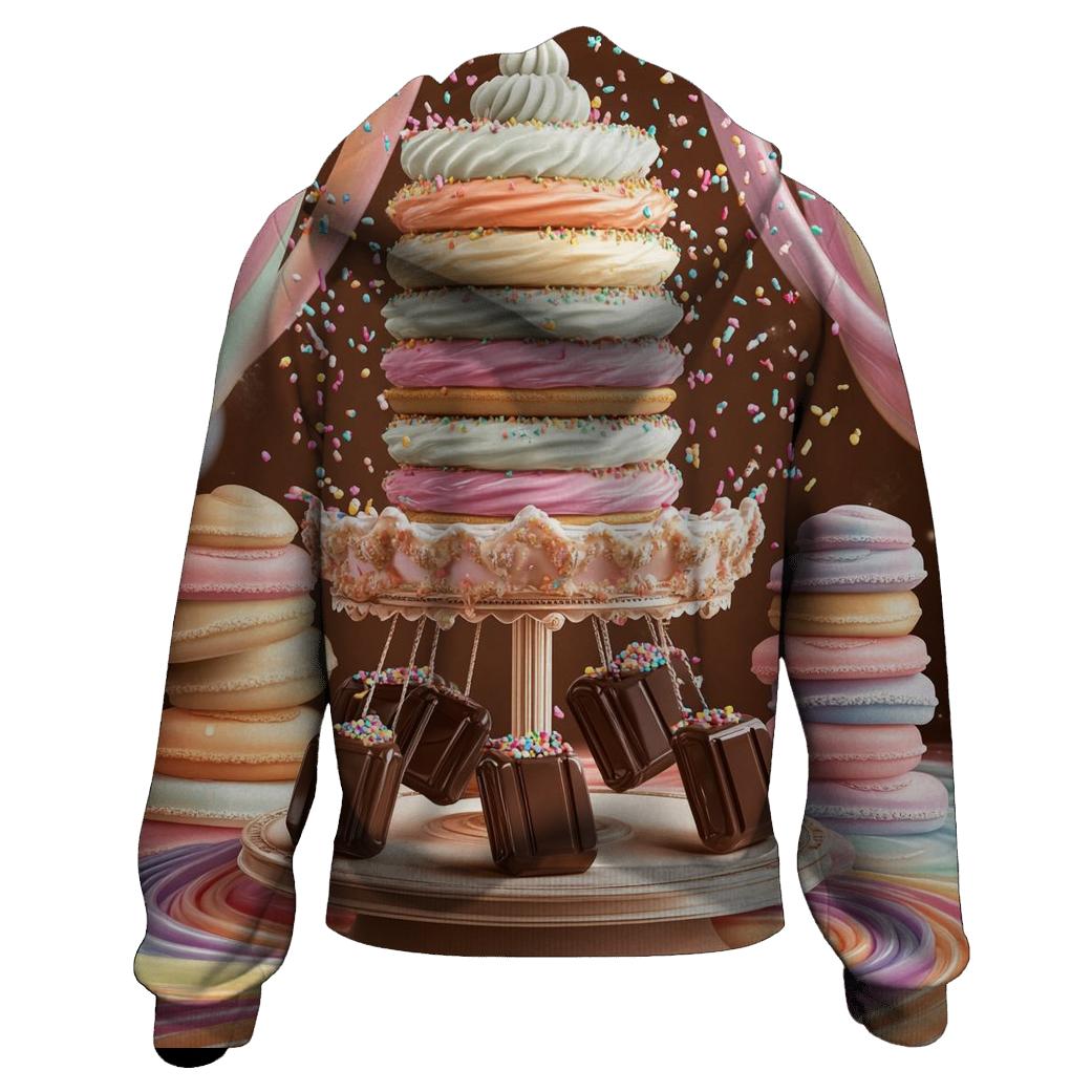 Cupcake Carousel In A Dreamy Candy Bazaar pullover hoodies