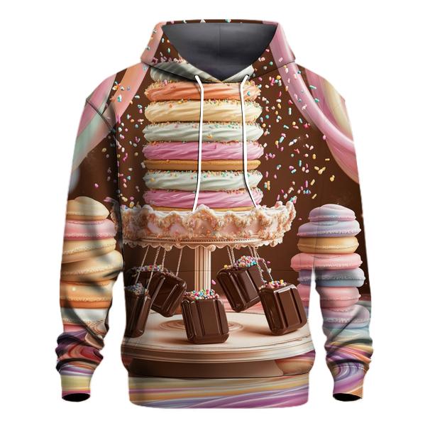 Cupcake Carousel In A Dreamy Candy Bazaar premium hoodies