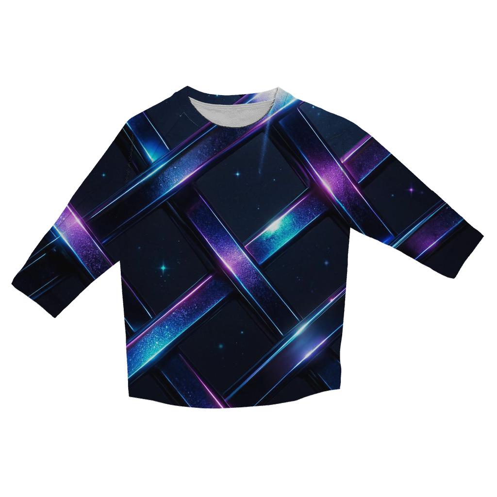Chrome Aurora Trellis trendy 3/4 sleeve tops