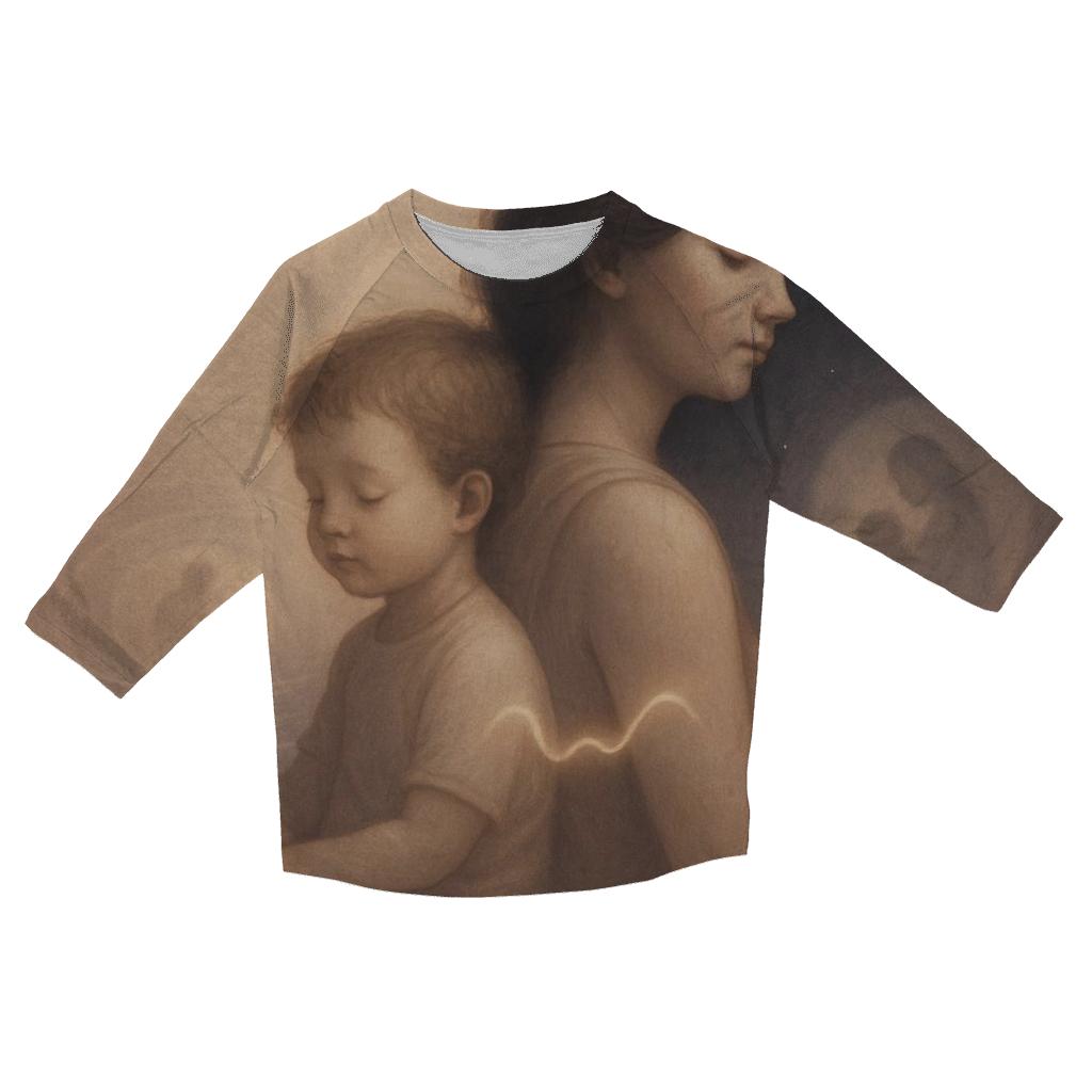 The Pulse Beneath The Years A Mother And Child Sharing One Quiet Rhythm personalized 3/4 sleeve tees