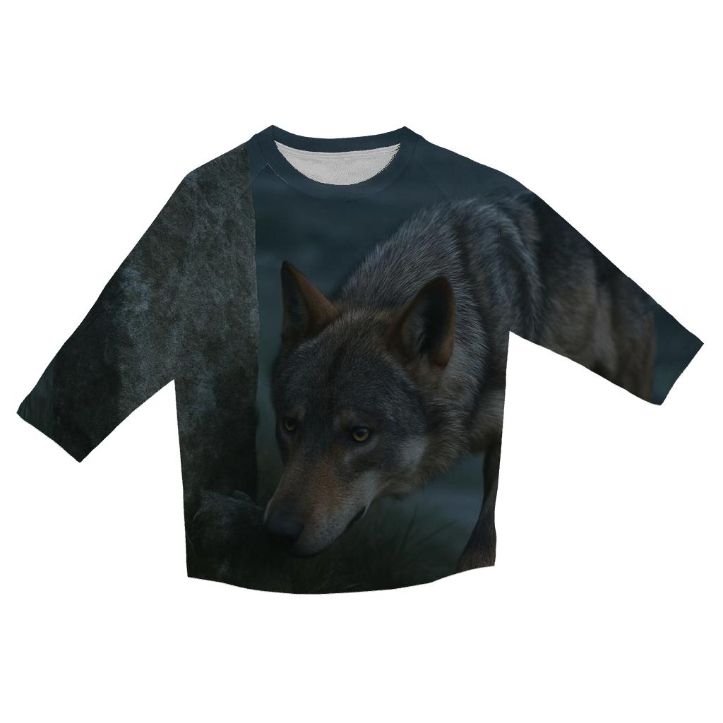 Iberian Wolf At The Transhumance Waystone cotton quarter sleeve shirts