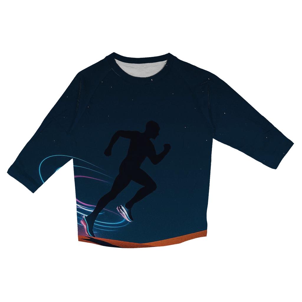 Desert Night Marathon Light Trails trendy 3/4 sleeve tops