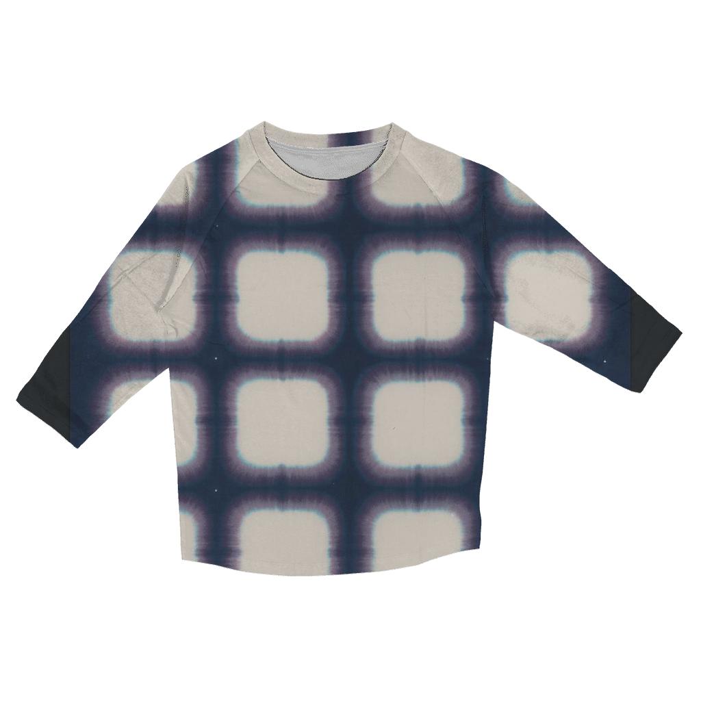 Itajime Eclipse Window Grid casual three quarter sleeve shirts