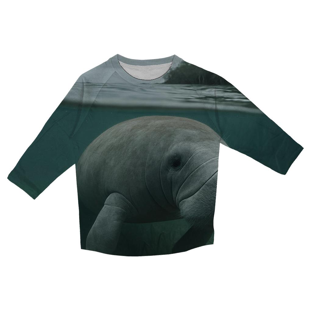 Estuary Drifter West Indian Manatee stylish quarter sleeve tops
