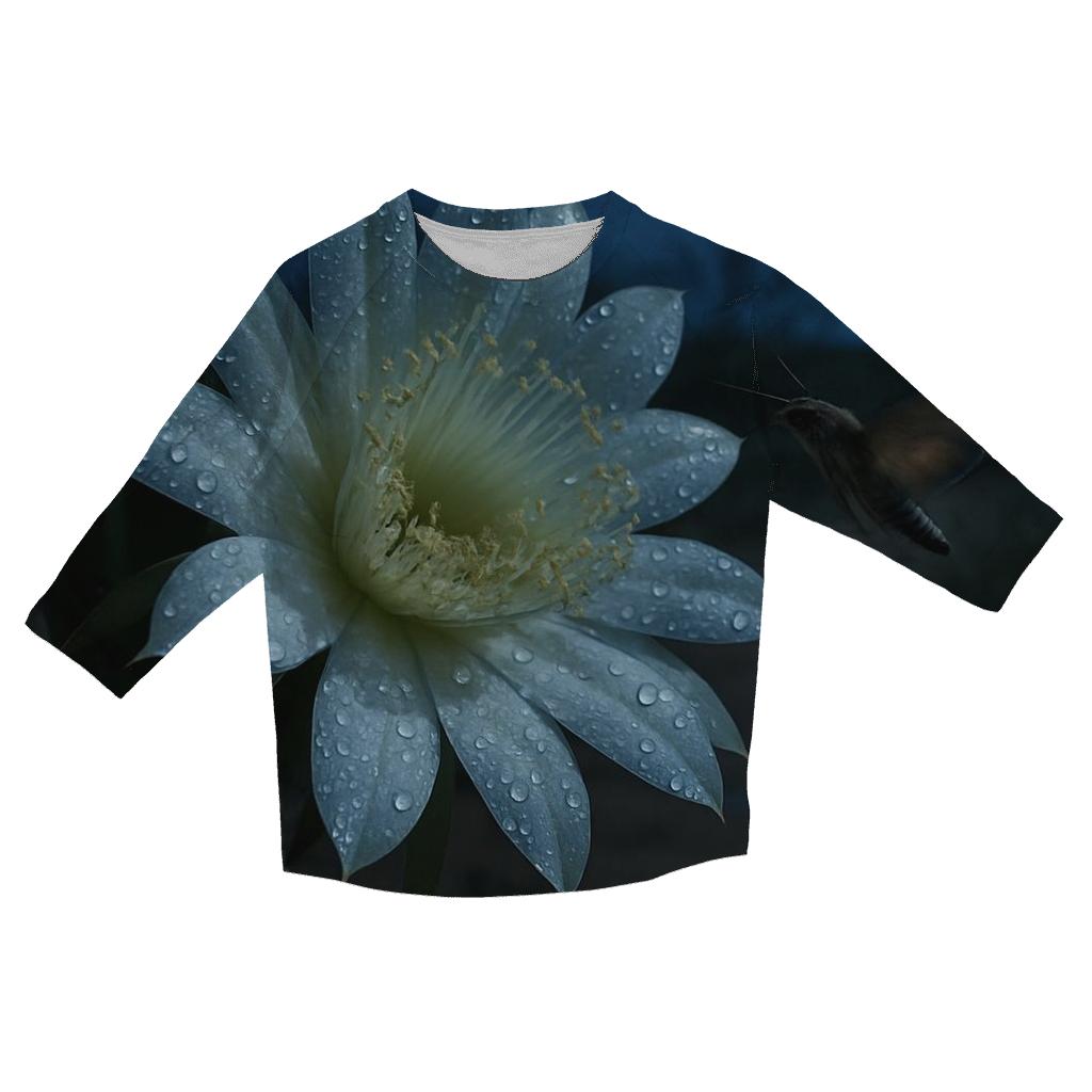 Night Blooming Cereus After Desert Rain casual three quarter sleeve shirts