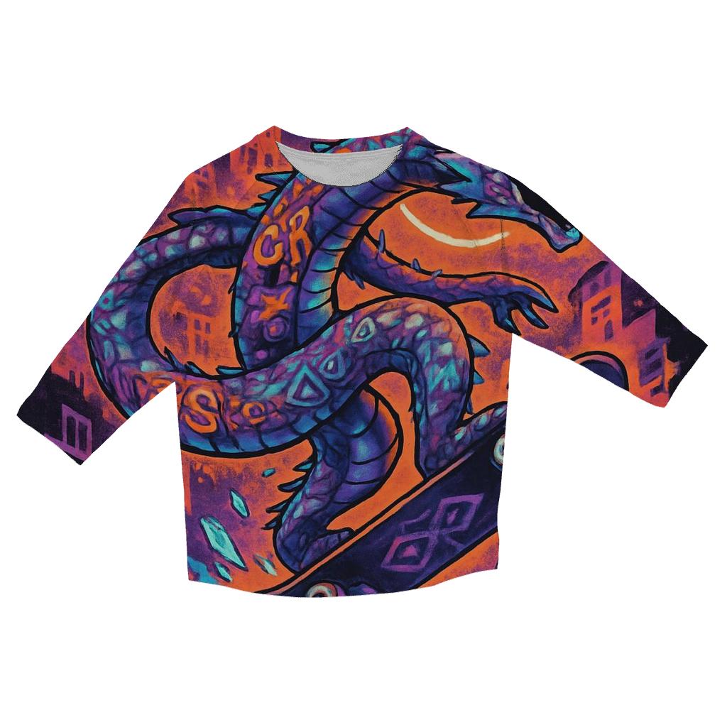 Runic Skate Serpent personalized 3/4 sleeve tees