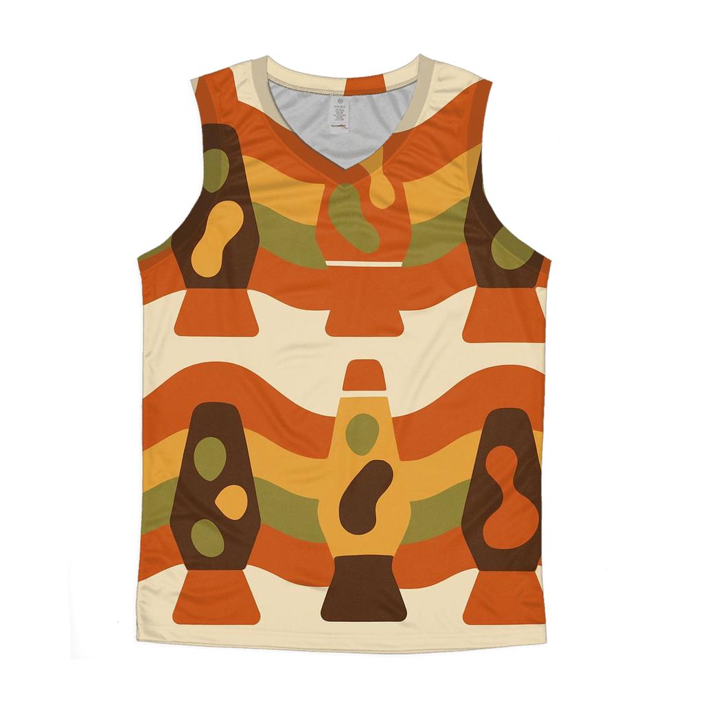 Groovy Lava Lamp Silhouette Waves designer workout tanks