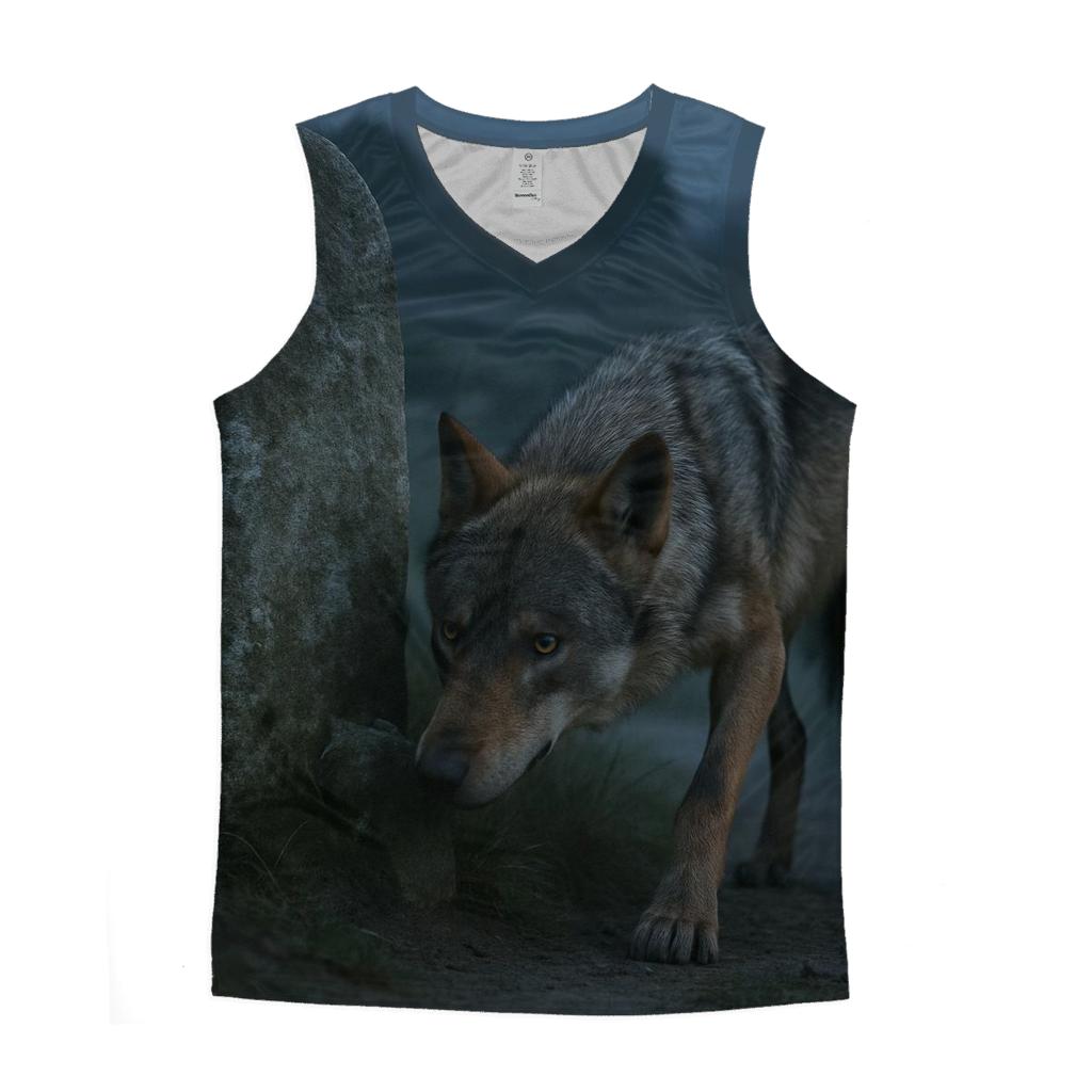 Iberian Wolf At The Transhumance Waystone designer workout tanks