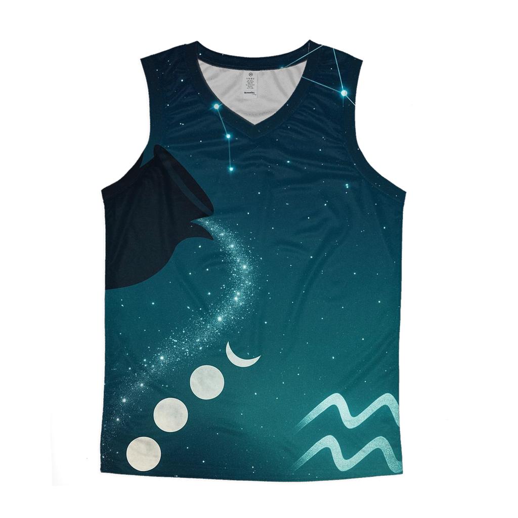Aquarius Lunar Pitcher Constellation Pour custom tank tops