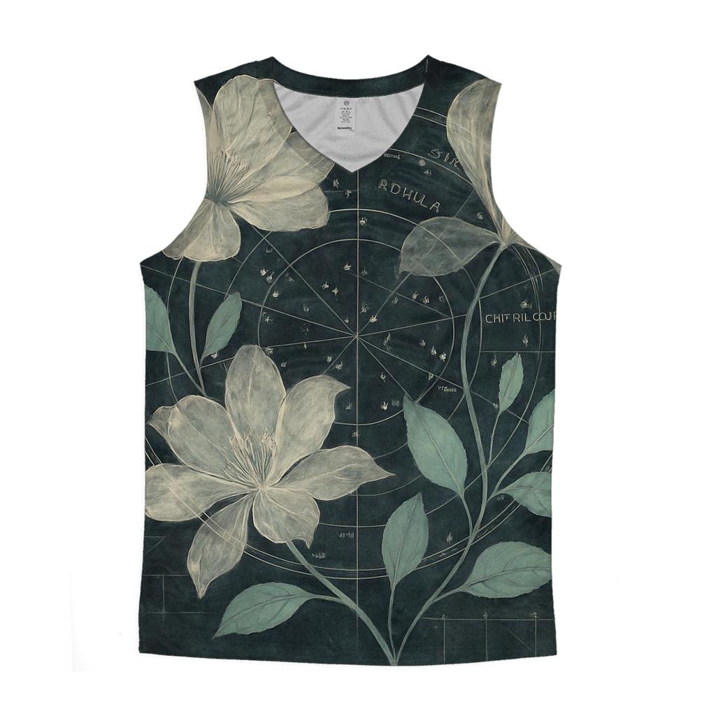 Midnight Botanical Star Chart Collage trendy fitted tank tops