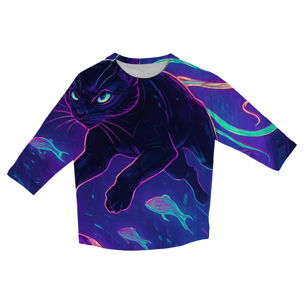 Neon Koi Rain Alley Cat Drifter designer 3/4 sleeve blouses
