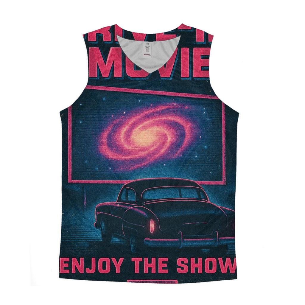 Aged Cosmic Drive In Movie Poster 1984 trendy fitted tank tops