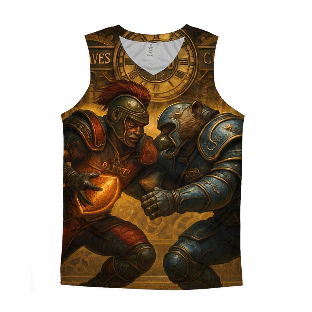 Clockwork Field Duel Braves Versus Cubs personalized athletic tanks