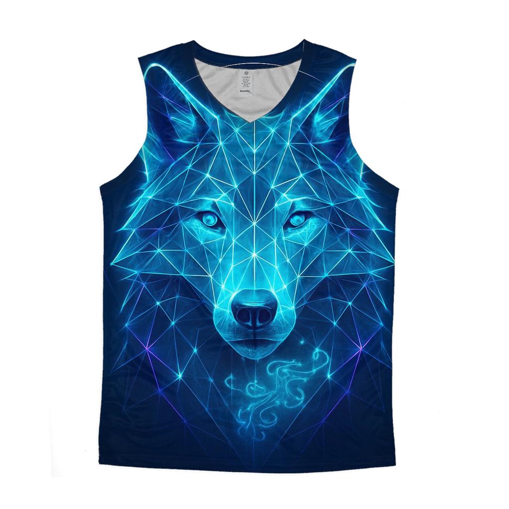 Aurora Lattice Wolf Sentinel trendy fitted tank tops