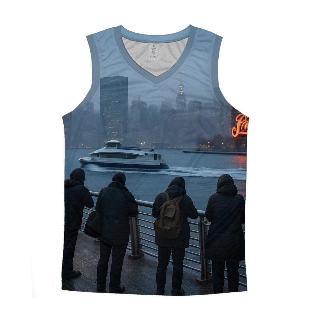 Gantry Plaza Snow Squall Facing Midtown custom tank tops