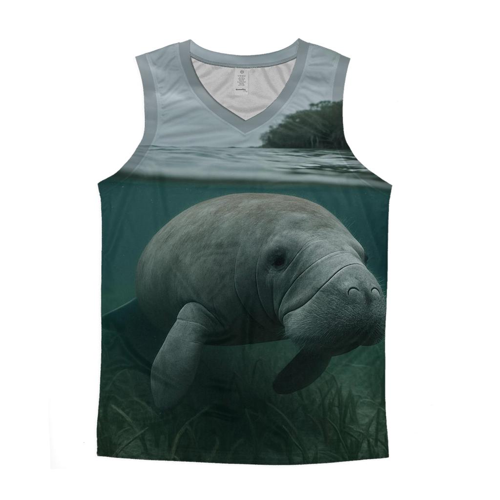 Estuary Drifter West Indian Manatee custom tank tops