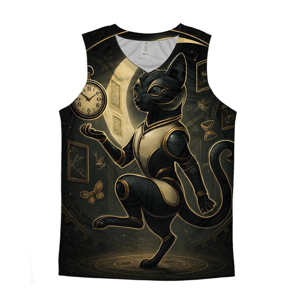 Clockwork Moonlight Cat Curator stylish racerback tanks