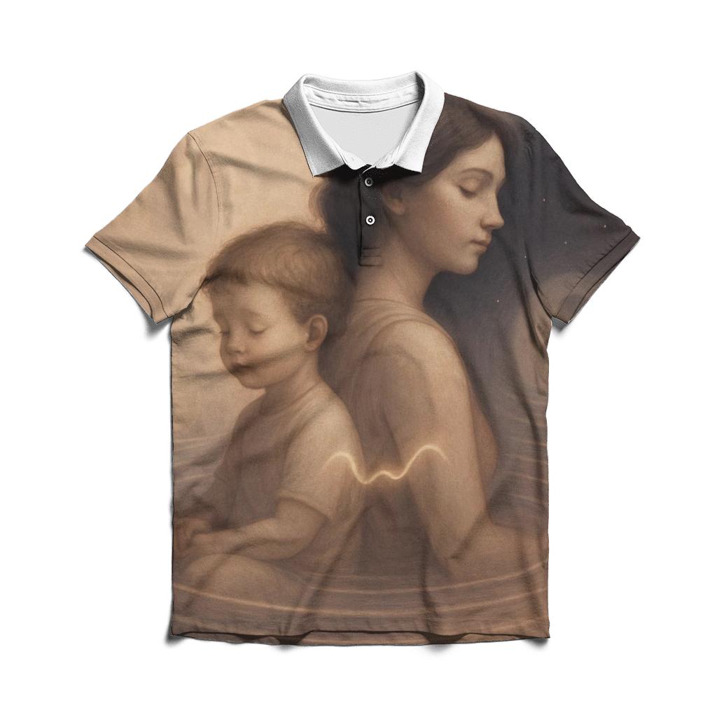 The Pulse Beneath The Years A Mother And Child Sharing One Quiet Rhythm stylish collar polo tees